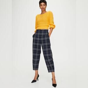 Aritzia Wilfred Dawna Check Academia Pants Sz Small